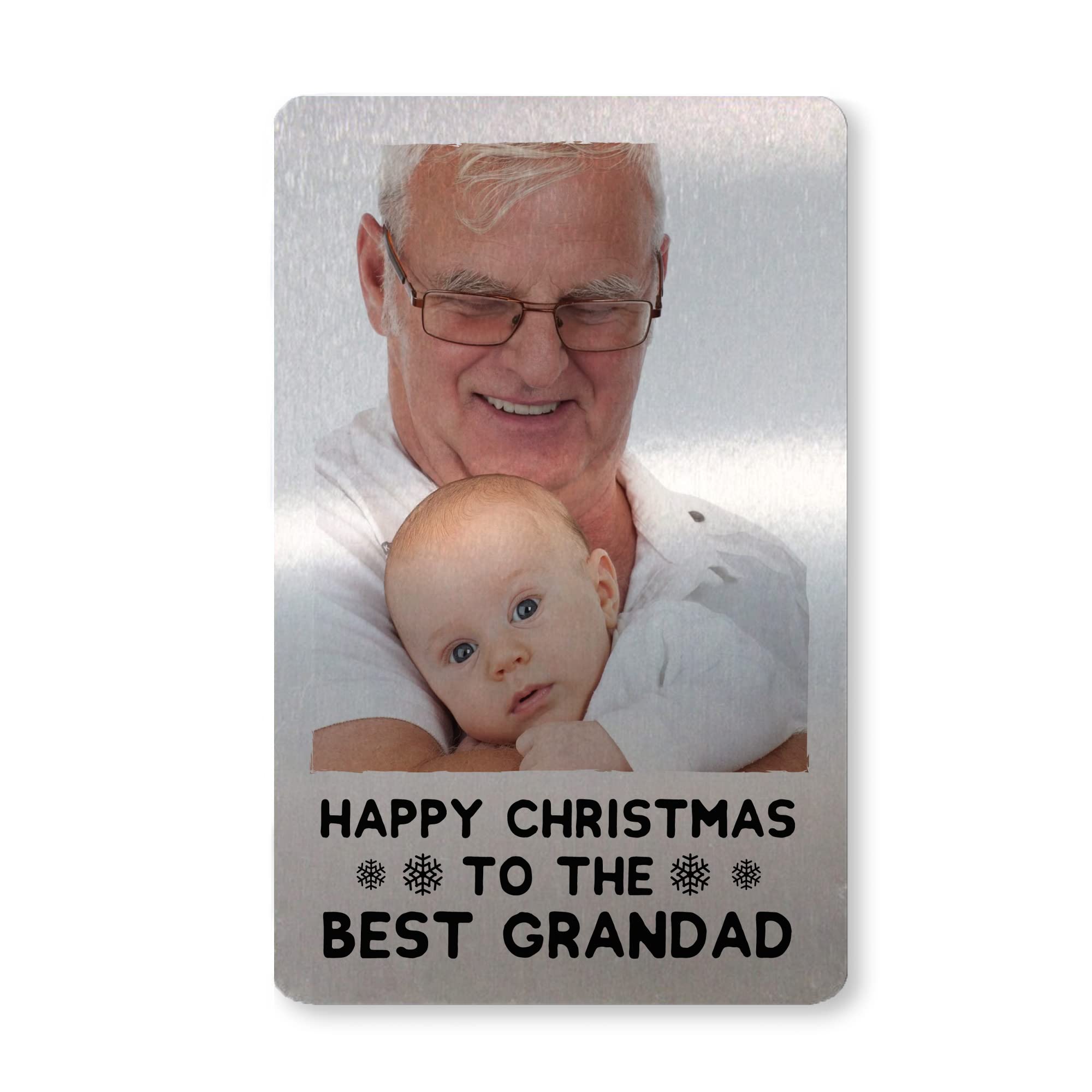 RED OCEAN Christmas For Grandad Personalised Metal Wallet Photo Grandparent Gifts