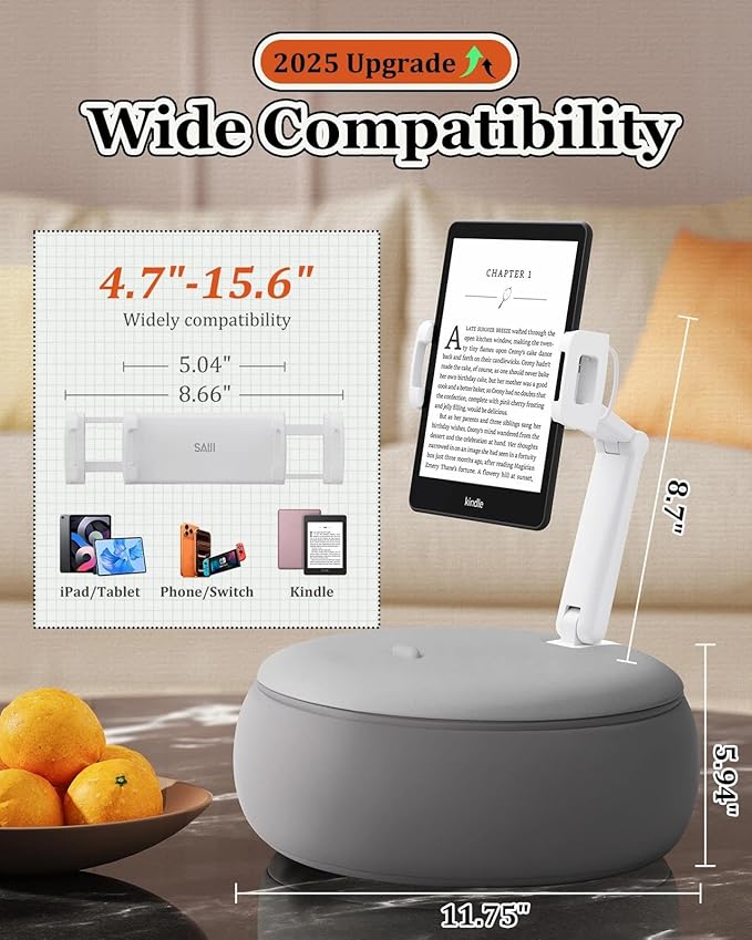 SAIJI Soporte Almohada para Tablet 4.7-15.6" Ajustable 360° miniatura 7