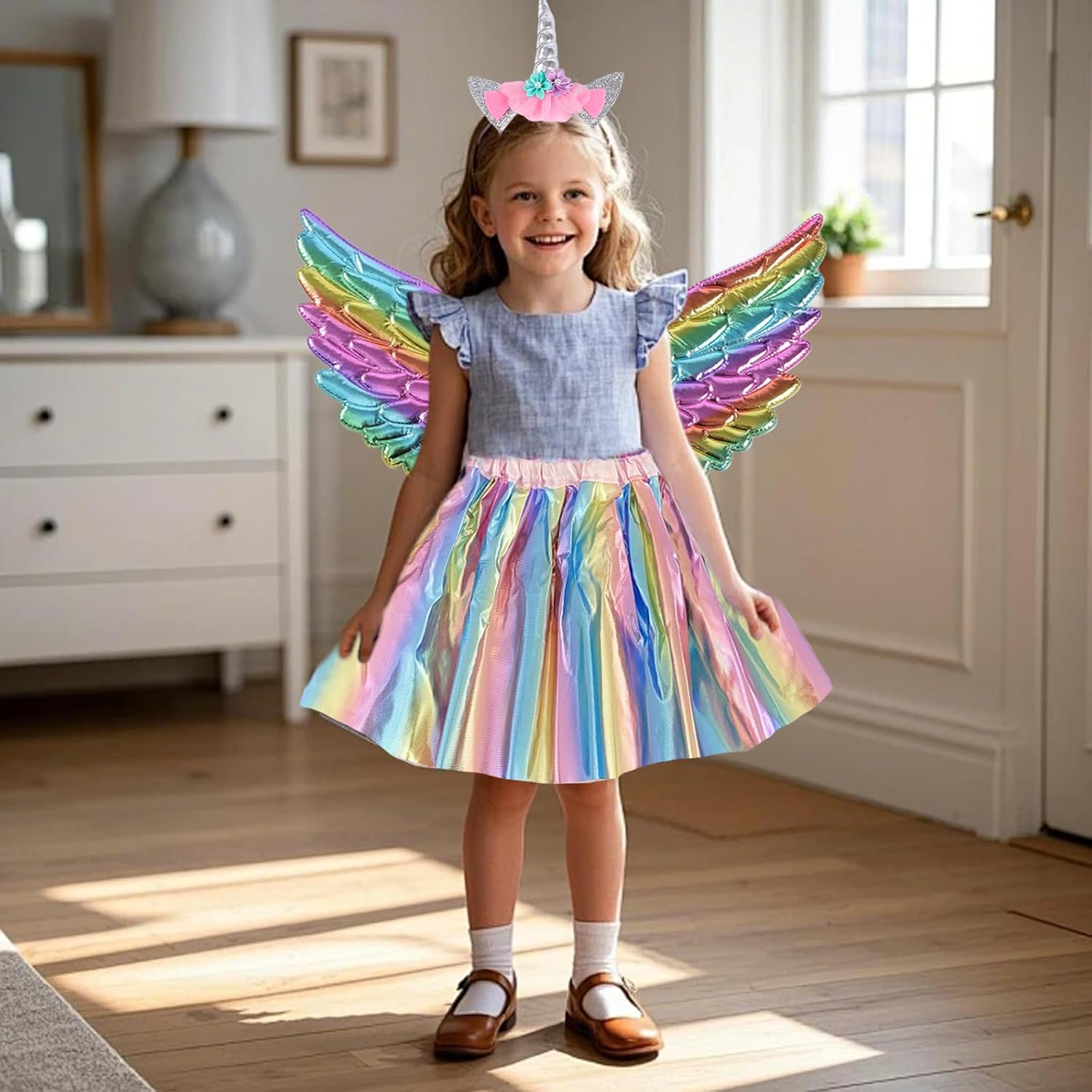 Girls Unicorn Costume Unicorn Night Dress Ballet Outfits for Christmas, Halloween, Carnival