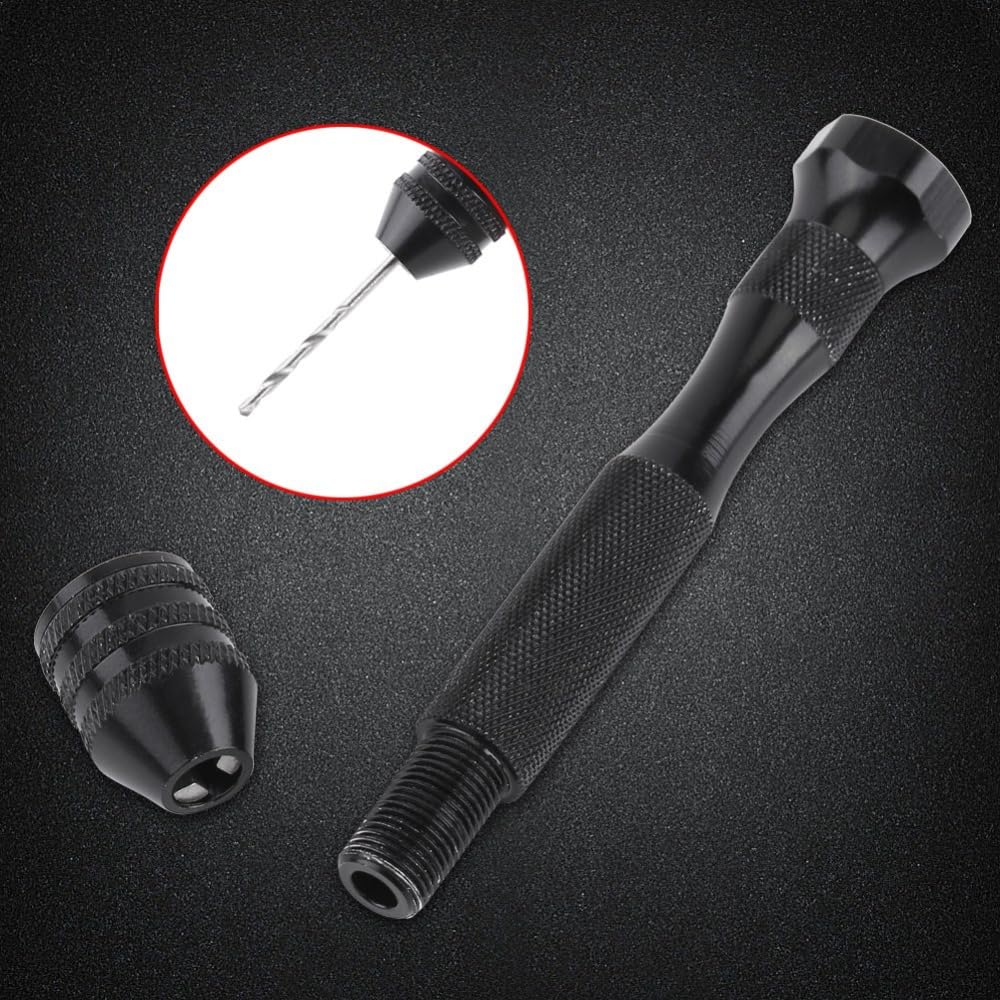 Mini HSS Twist Drill Bits,Pin Vise Hand Drill Set,Precision Micro Drilling,0.01-0.14in Chuck Range,for Jewelry Craft Model DIY,for Hobby Users