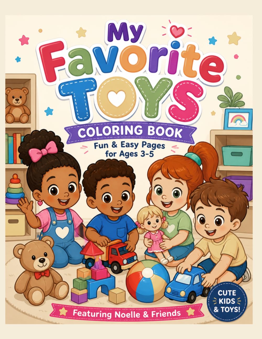 My Favorite Toys: A Toddler Coloring Book: Fun and Simple Toy-Themed Coloring Pages for Preschoolers Ages 2–5