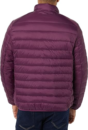Miniatura 13 de Yaxa Essentials Mens Packable Lightweight Water-Resistant Puffer Jacket (Available in Big & Tall) Negro,Gris Oscuro,Rojo ladrillo.,Rojo