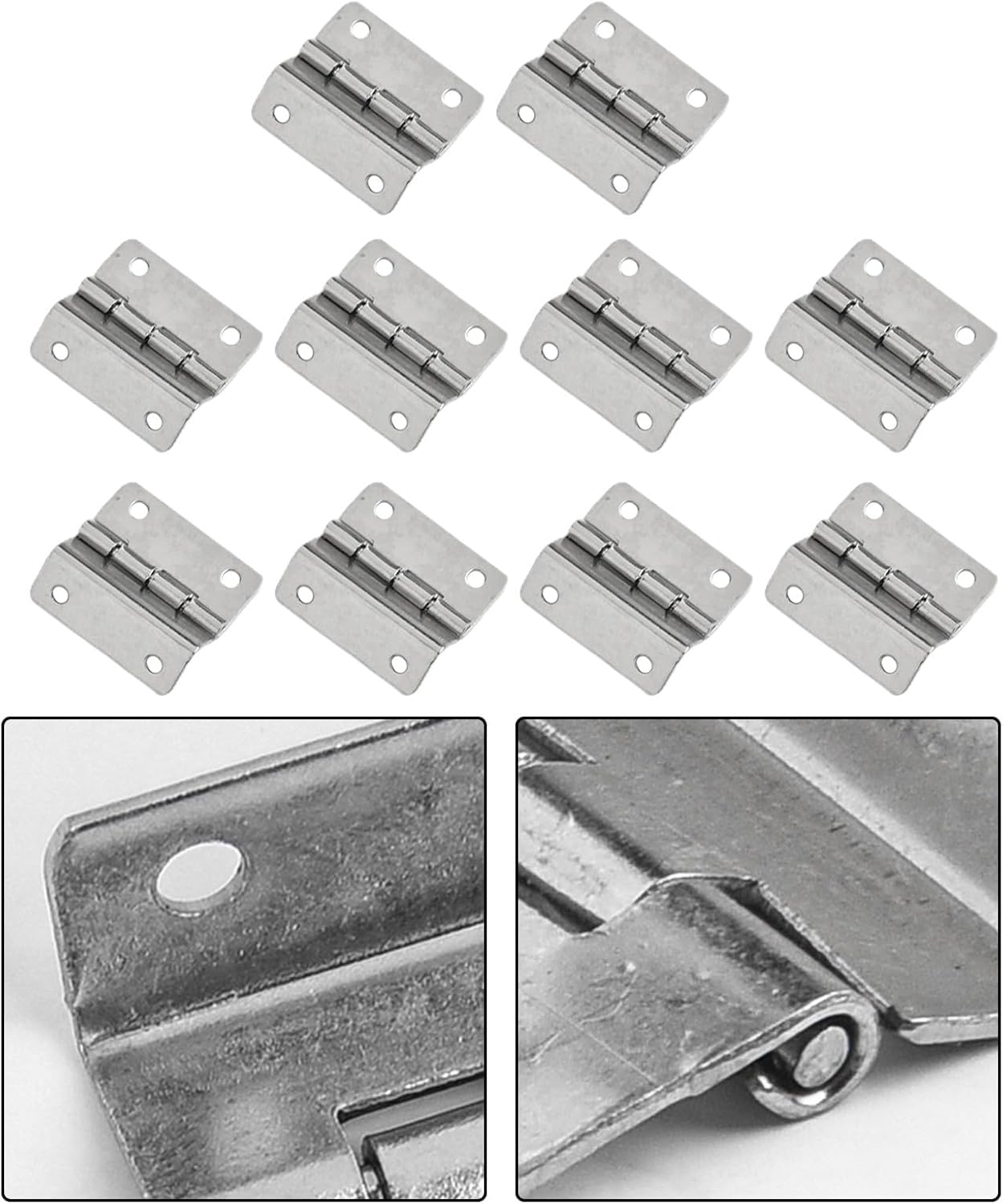 Add Charm To Your Furniture With Nickel Plated Silver Hinges Suitable For Vintage Jewelry Cabinets Pack Of 10/100(10pcs)