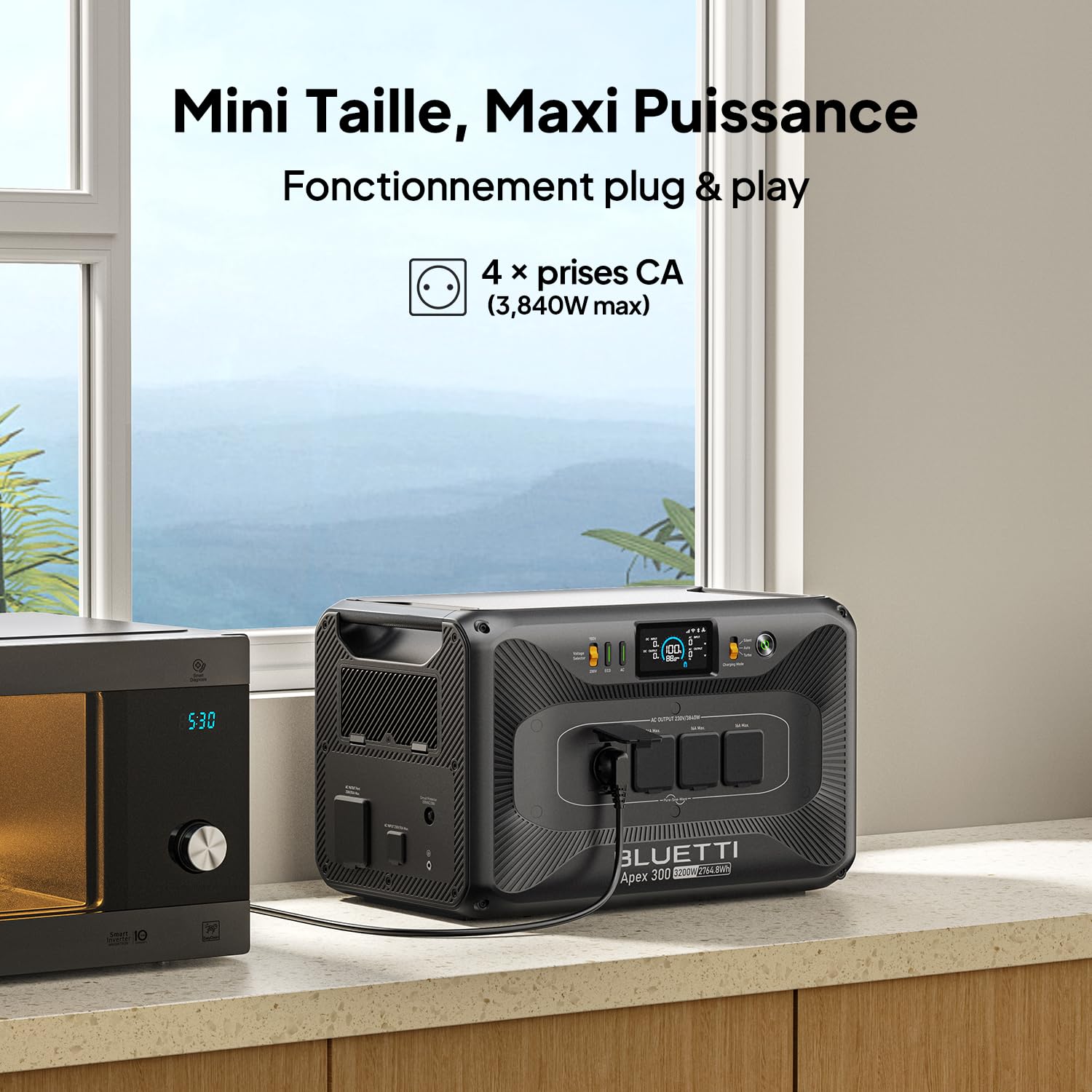 BLUETTI Apex 300 2764Wh & 3840W Générateur Électrique Portable Charge 45min