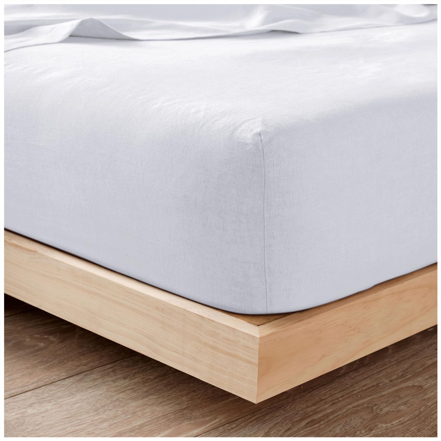 Plain Flannel Fitted Sheet 100% Brushed Cotton Bedding Sheets For Double Bed 25cm Deep - E...
