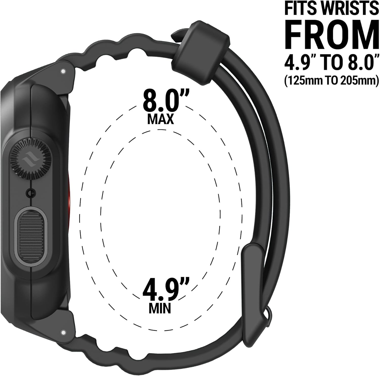 Catalyst - 330-foot waterproof case designed for Watch Series 8/7 45 mm 100% soft premium silicone watch band Case protector resistant to damage to the eye against rayons Catalyst - 330-foot waterproof case designed for Watch Series 8/7 45 mm 100% soft premium silicone watch band Case protector resistant to damage to the eye against rayons