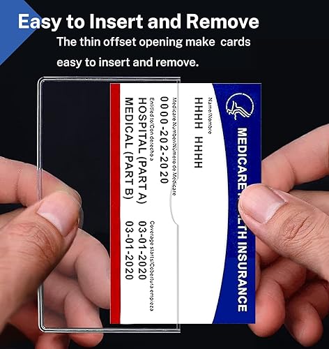 Miniatura 6 de Fundas protectoras para tarjetas de Medicare, protector de tarjetas de seguridad social, fundas de plástico transparente de PVC resistente al agua