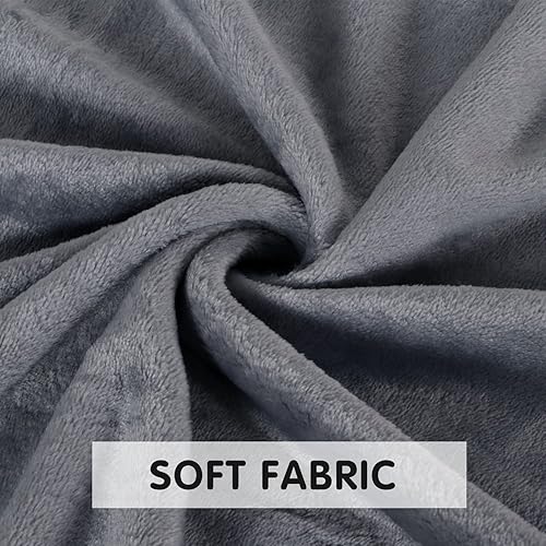 Miniatura 5 de WONTEX Manta gris claro, tamaño individual de 60 x 80 pulgadas, para sofá y cama, manta térmica suave para invierno y todas las estaciones