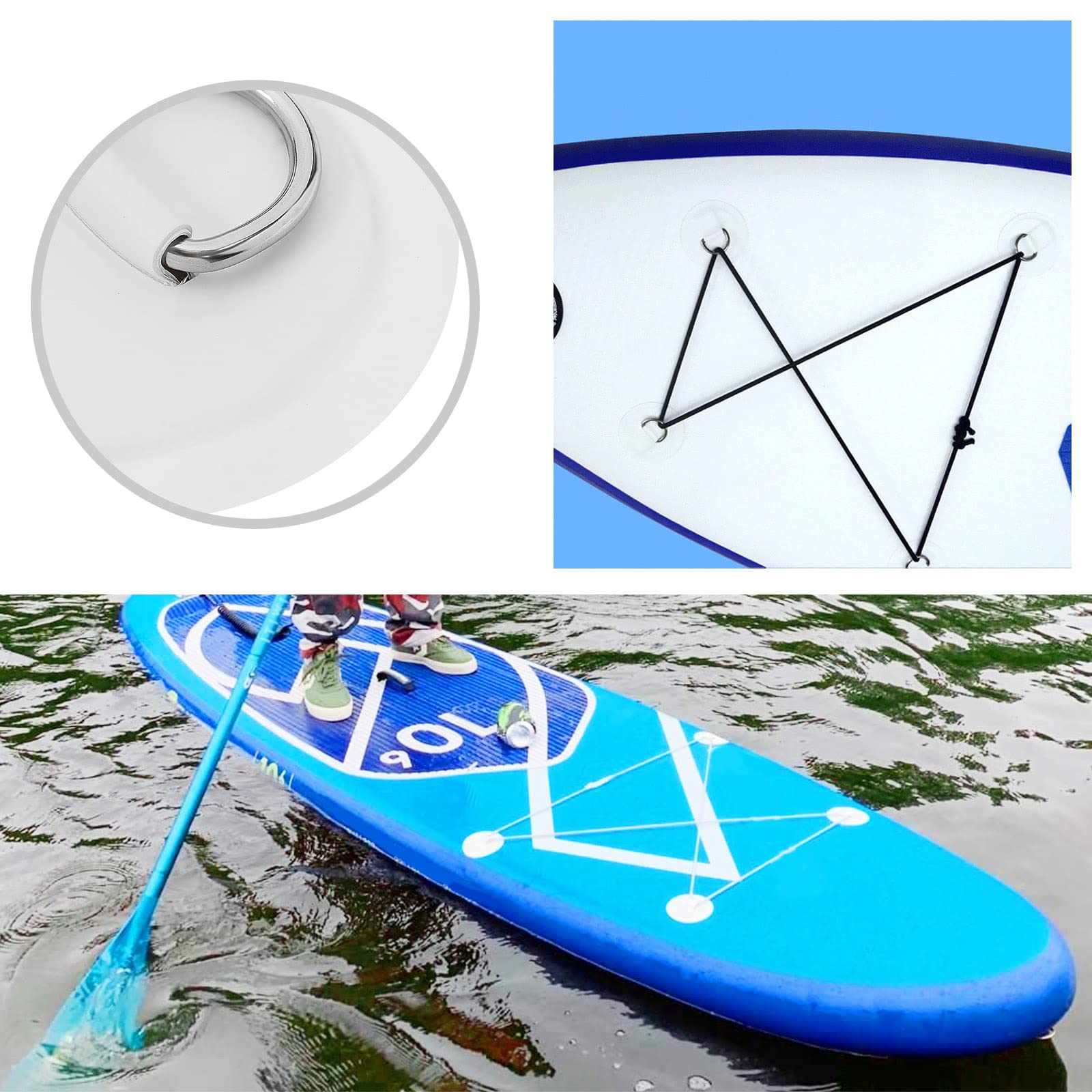 D Pad Patch Pvc Gonfiabile Zattera Gommone Canoa Tavola Da Surf Kayak Tie Down 758770
