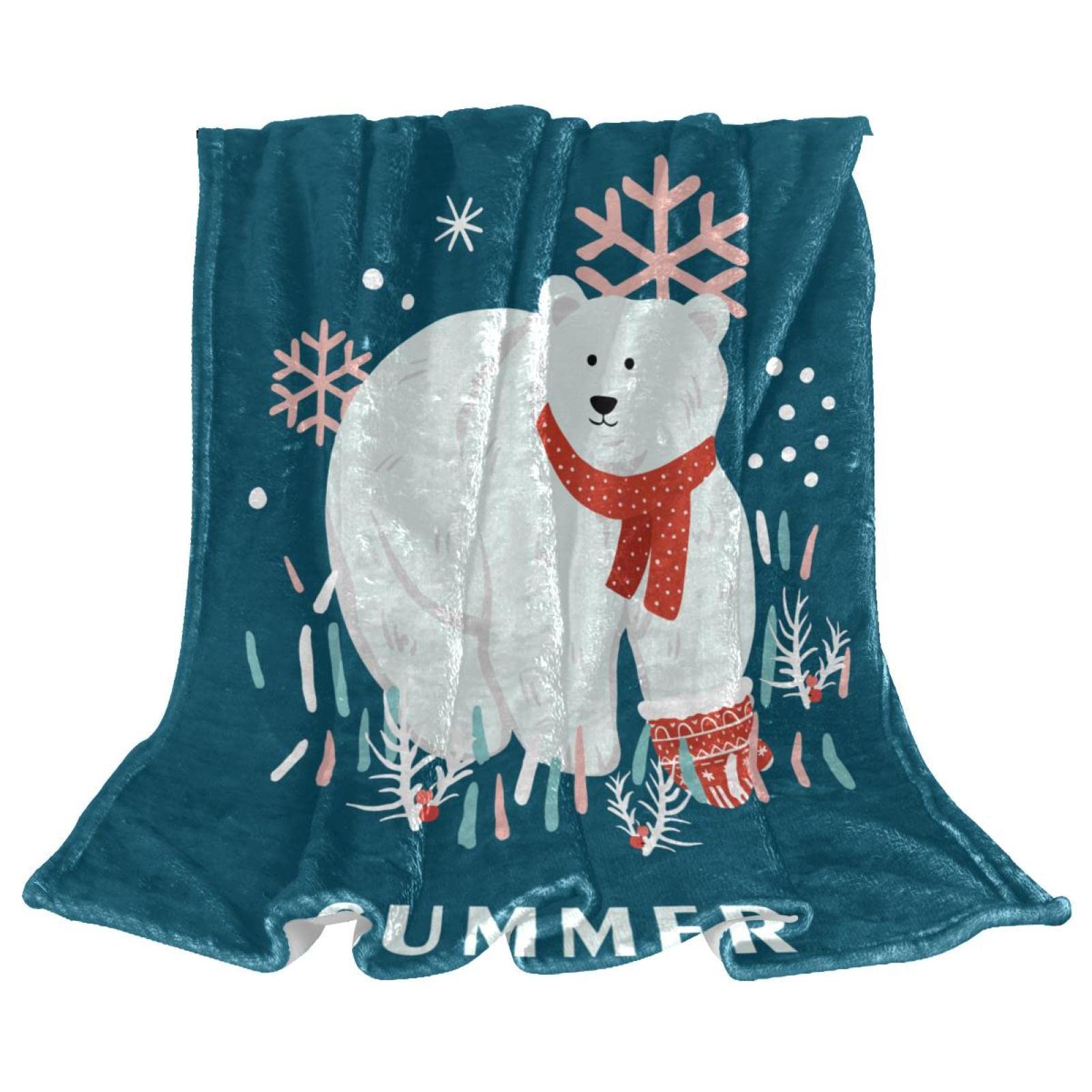 Couverture de lit confort absolu avec finitions haut de gamme ours polaire