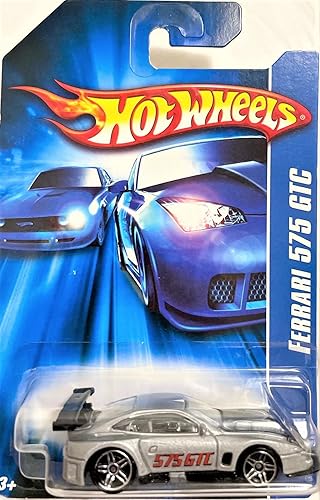 Hot Wheels - 2006 - Ferrari 575 GTC - Plata y Negro - #201/223 - Edición limitada - Coleccionable