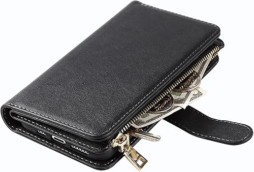 Miniatura 4 de Jaorty Funda para iPhone 11 con cordón cruzado para mujeres y hombres, funda protectora de piel sintética con cremallera para iPhone 11 de 6.1