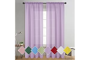 Tony's Collection: Lilac Sheer Curtains 84 Inches Long