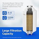 Philips Water Filtre de douche avec 1 cartouche, compatible avec tous les tuyaux et robinets standards, réduit le CHLORE jusqu’à 99%, BLANC, capacité de filtration de 50.000 L - 6
