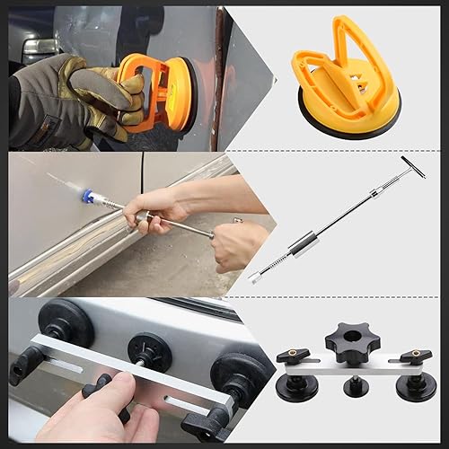 Miniatura 5 de nihao Kit de reparación de abolladuras de carrocería automática, kit de reparación de abolladuras ajustable y sin pintura con levantador de