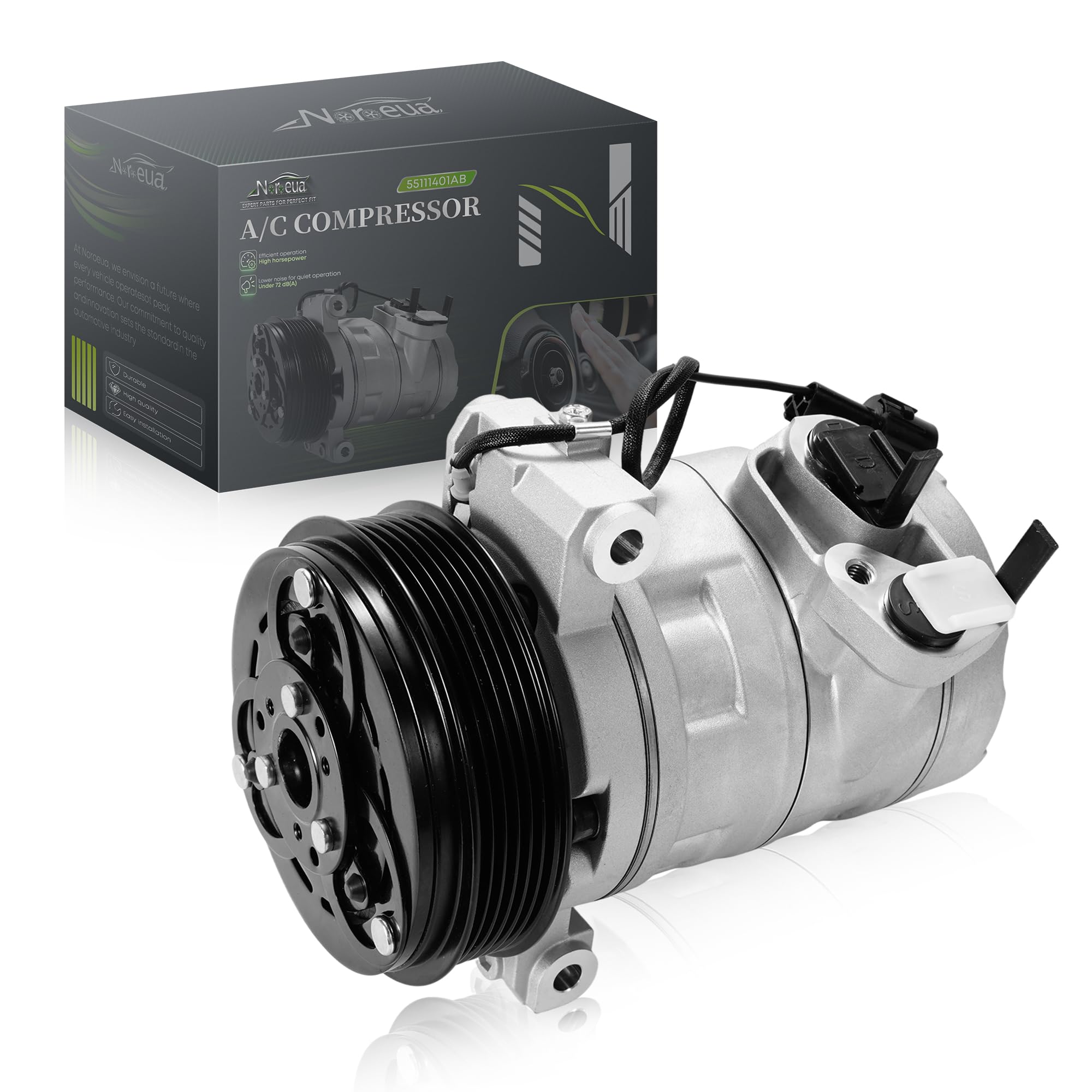 A/C Compressor with Clutch for Jeep Wrangler 3.8L 2007-2011 Sport Utility – Replacement AC Compressor & Clutch Assembly