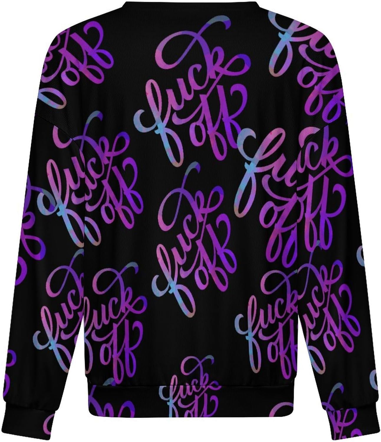 Fuck Off Men's Sweatshirt Crewneck Pullover Long Sleeve T Shirts Top