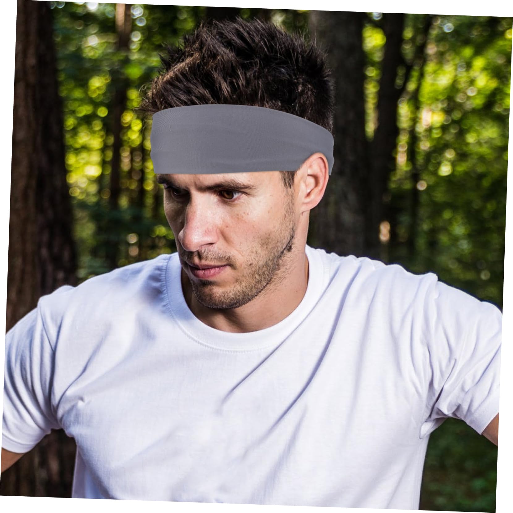 BESPORTBLE Diadema Deportiva Diadema para Fitness Diademas Refrescantes Bandas para Mujeres Adultas Diademas para Hombres Bandas para El Sudor Elásticas Blancas Bandas Anchas para La