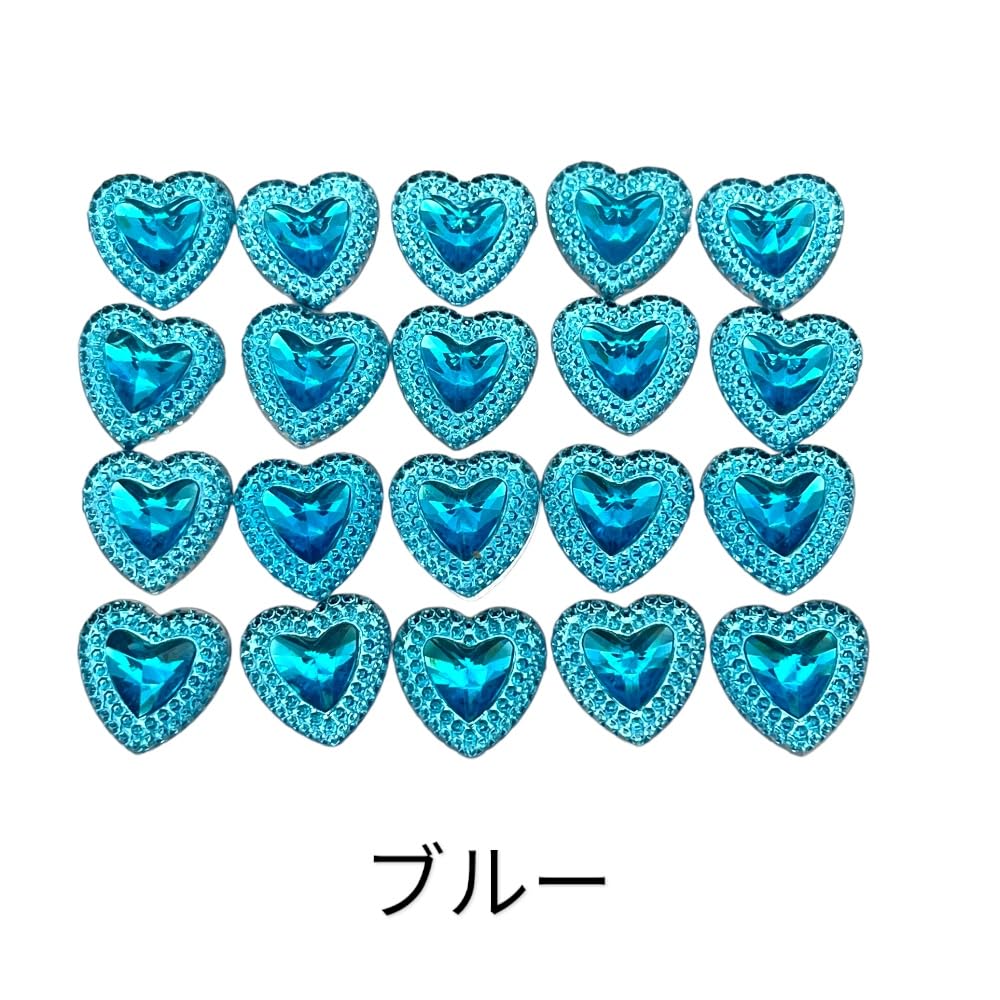 Amazon.co.jp: アクリルパーツ ビジュー ハート キラキラ 子供 4カラー