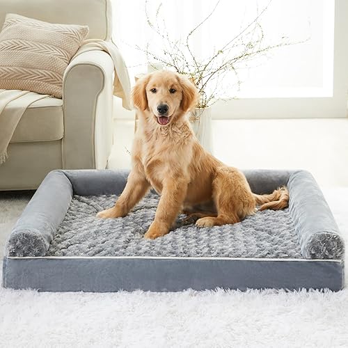 Miniatura 7 de BFPETHOME - Camas ortopédicas para perros grandes, cama para perros medianos y grandes, sofá impermeable para mascotas con funda extraíble y lavable