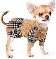 Vista 9 de Vestido suéter para perros pequeños, suéter para perros pequeños, ropa para cachorros, vestido de princesa a cuadros, ropa de ropa para festivales