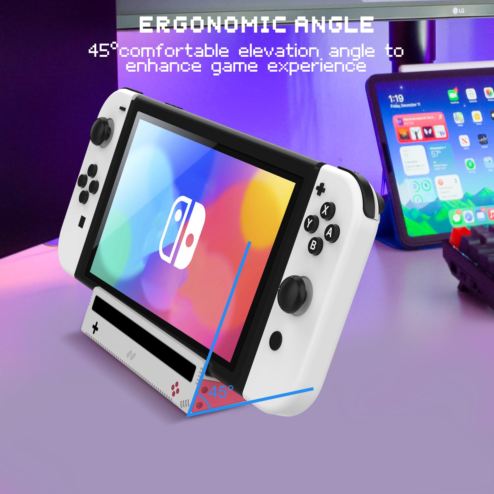 HEIYING Dock di Ricarica per Nintendo Switch/OLED/Lite, Stazione per Switch Dock con porta USB-C Standard per una Facile Ricarica della Console