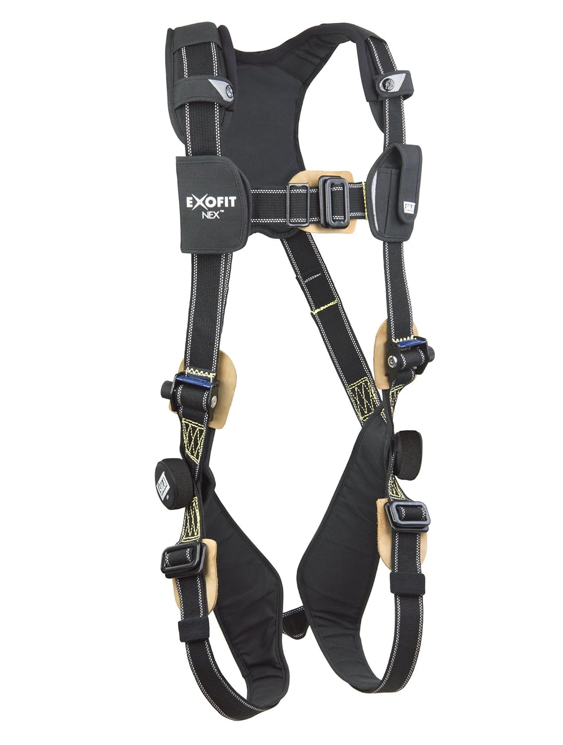 3M DBI-SALA ExoFit NEX 1113335 Full Body Arc Flash Harness, PVC Coated Alum. Back D-Ring, Nomex/Kevlar Web, PVC Coated Pass-Thru Buckle Leg Straps, Small, Black
