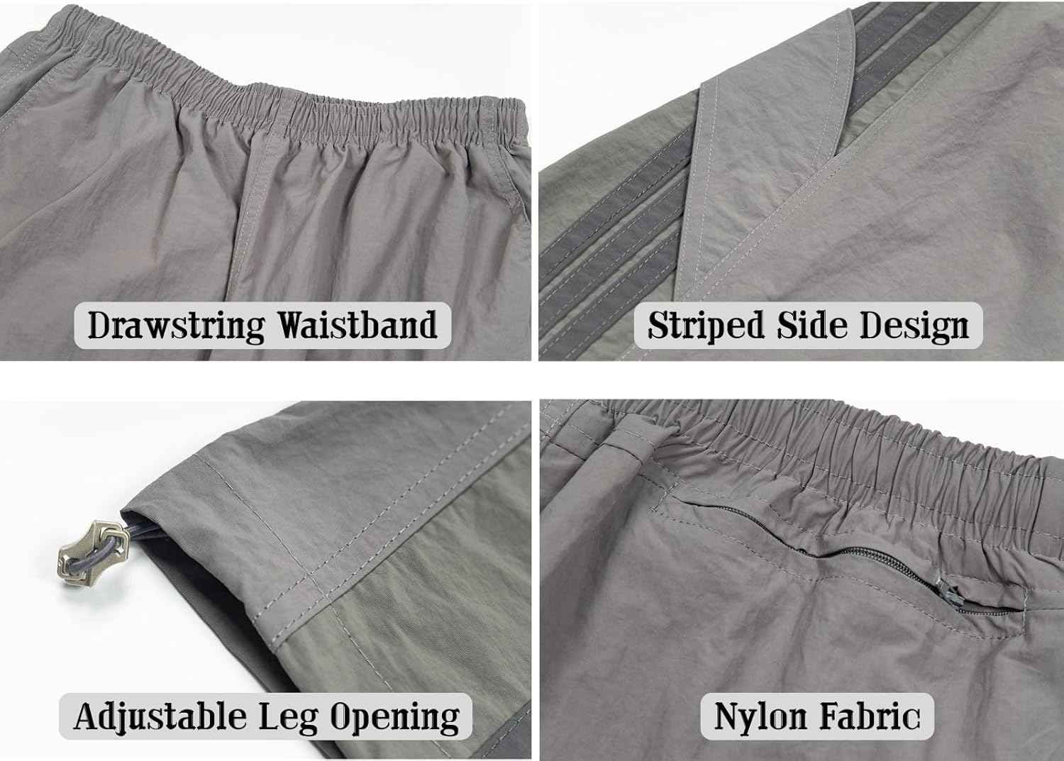 Striped Baggy Parachute Pants Y2k Track Pants Unisex Streetwear Fashion Drawstring Sweatpants - Image 5