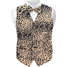 Premium Mens Vest & Bow Tie 2PC Set - African Kente & Animal Print Vest Set