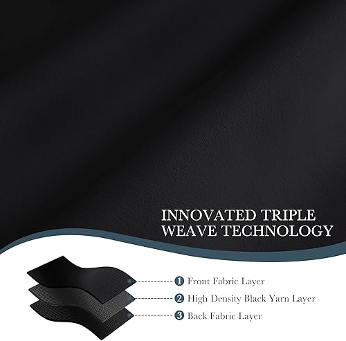 Miniatura 6 de PONY DANCE - Cortinas opacas aisladas térmicamente, set de 2 cortinas opacas con bolsillo para barra  pestaña trasera, paneles de cortinas opacas,