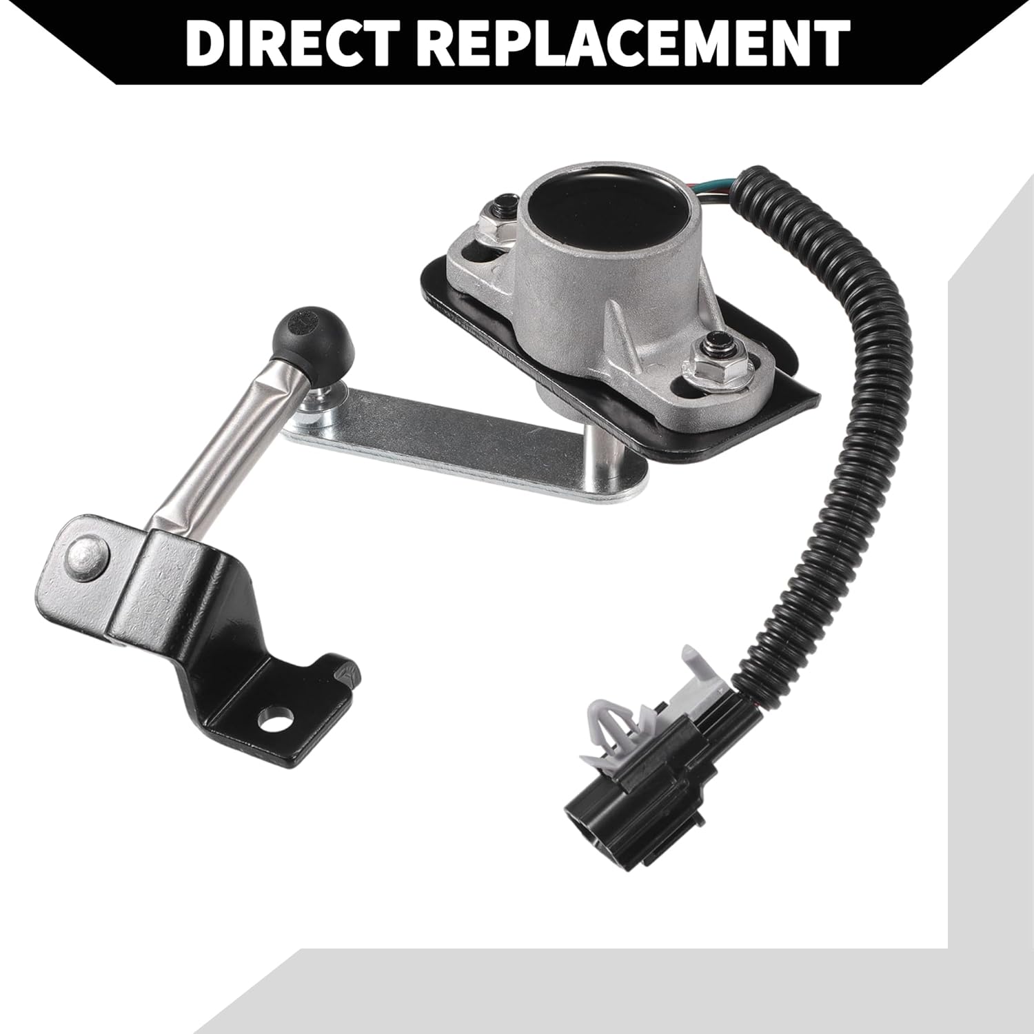 No.538201LA2A Suspension Ride Height Level Sensor for Nissan Armada 2017-2023 / Rear Left Right Headlight Level Sensor/Durable Metal / 1 Pcs Black