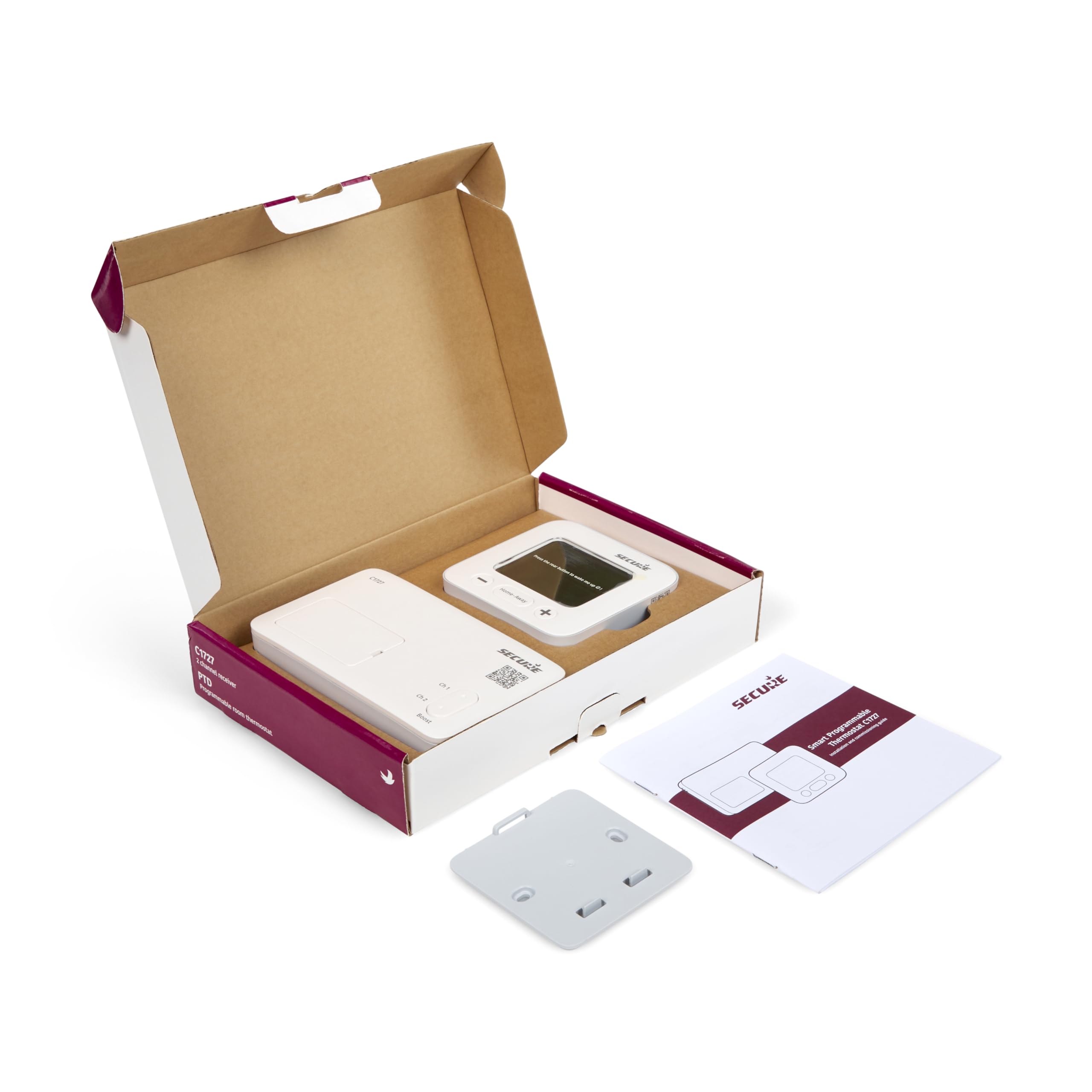 Secure C1727 2-kanałowy programowalny termostat pokojowy, bezpośredni zamiennik dla Horstmann CentaurPlus ServicePlus Thermoplus programowanie Bluetooth z inteligentną opcją dodatku WIFI, sterowany