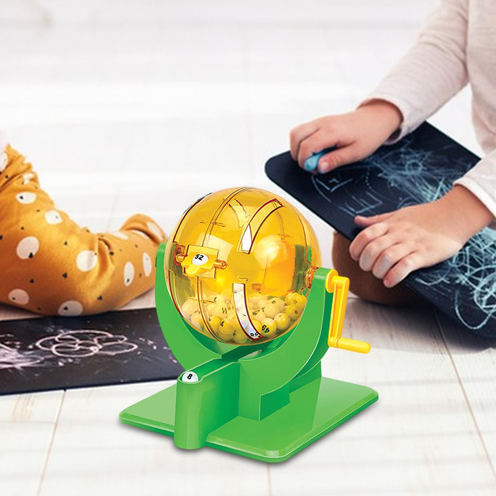 Máquina de Lotería Bingo Juego con 75 Bolas Numeradas Juguete de Jaula Creativa para Interacción Familiar Práctica Educativa y Adecuado para