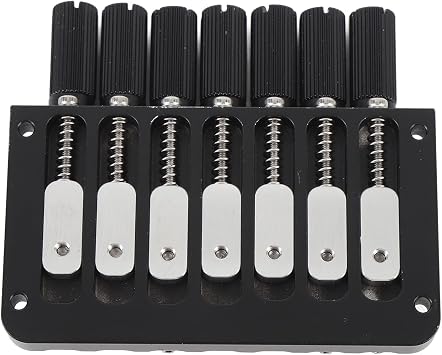 Headless Electric Guitar Bridge, Alloy Steel Brass Construction, 7 String Bridge for Professional Guitarists, Studio Recording, Live Performance