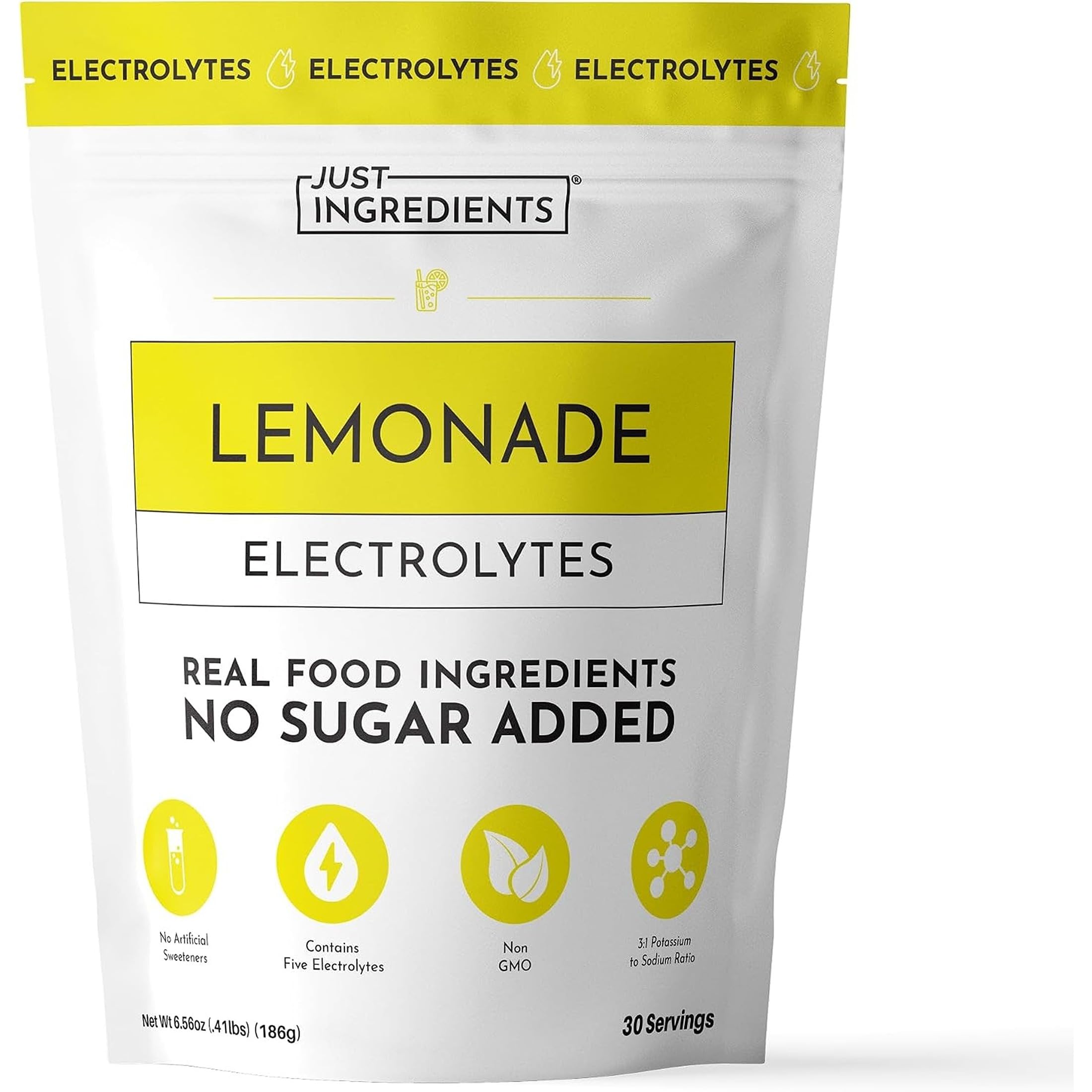 JUST INGREDIENTS Raspberry Lemonade Electrolyte - No Sugar - 30 Servings — Amazon image 9