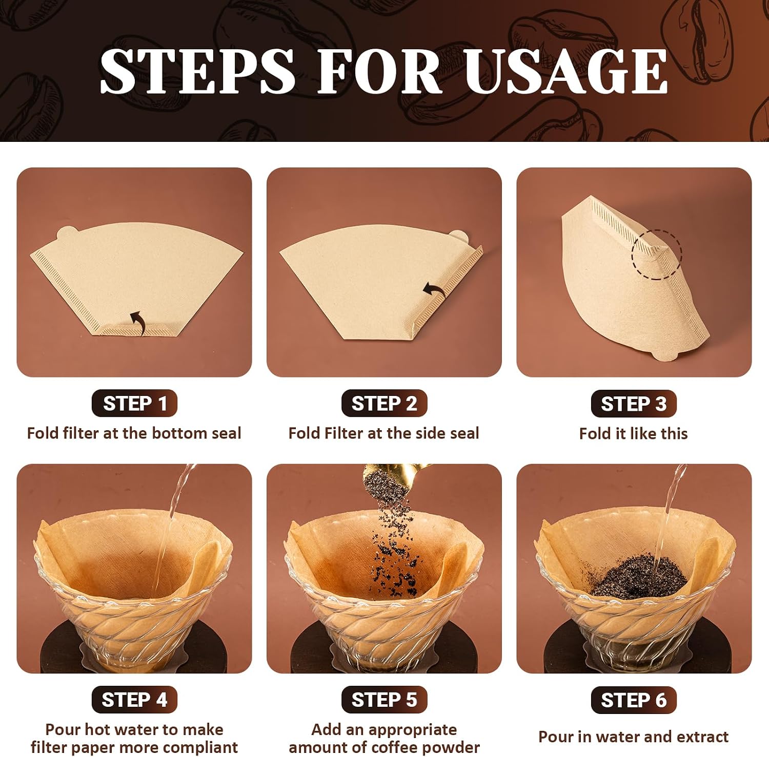 100 Count Coffee Filters #4, Premium Cone Coffee Filters 8-12 cup, Unbleached Natural Paper, Disposable Coffee Filters 4 Cone Paper for Pour Over and Drip Coffee Maker