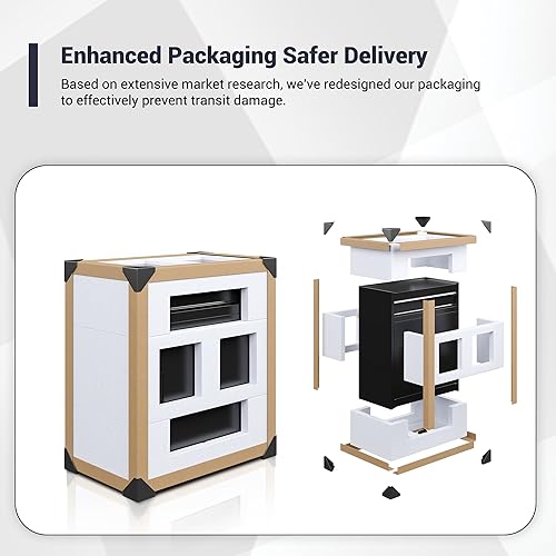 Miniatura 4 de VIWAT Cofre de herramientas de 5 cajones, organizador de caja de herramientas con embalaje mejorado, ruedas bloqueables, caja de herramientas