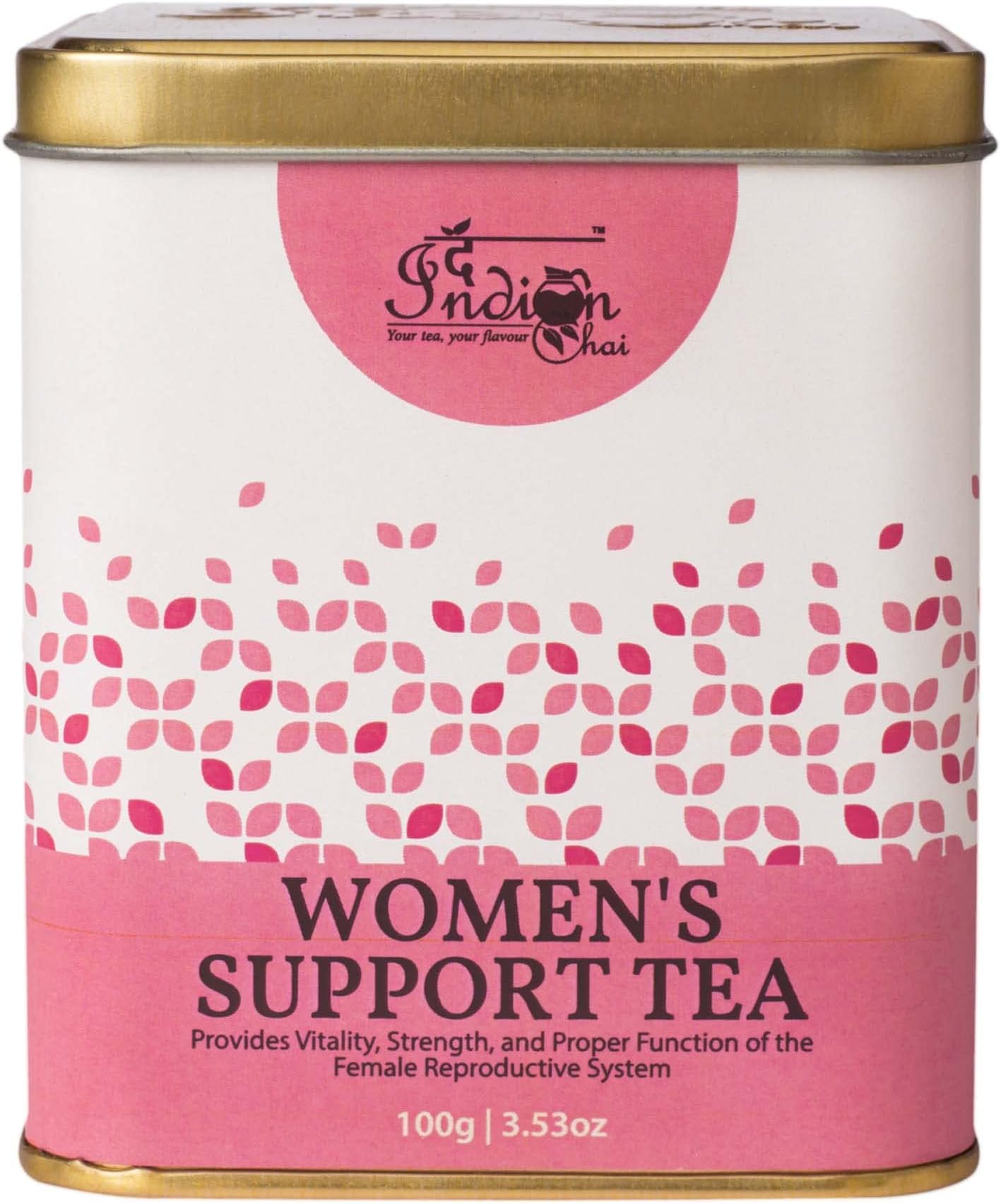 The Indian Chai – Women’s Support Tea 100g | Herbal Infusion with Raspberry Leaf, Shatavari, Spearmint & Ashwagandha for Balance, Vitality & Daily Wellness