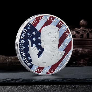 2PCS 45th President of The United States Donald Trump 2020 Collectible Silver Gold Plated Soouvenir Coin Commemorative Coin-Trump1 Gold,q