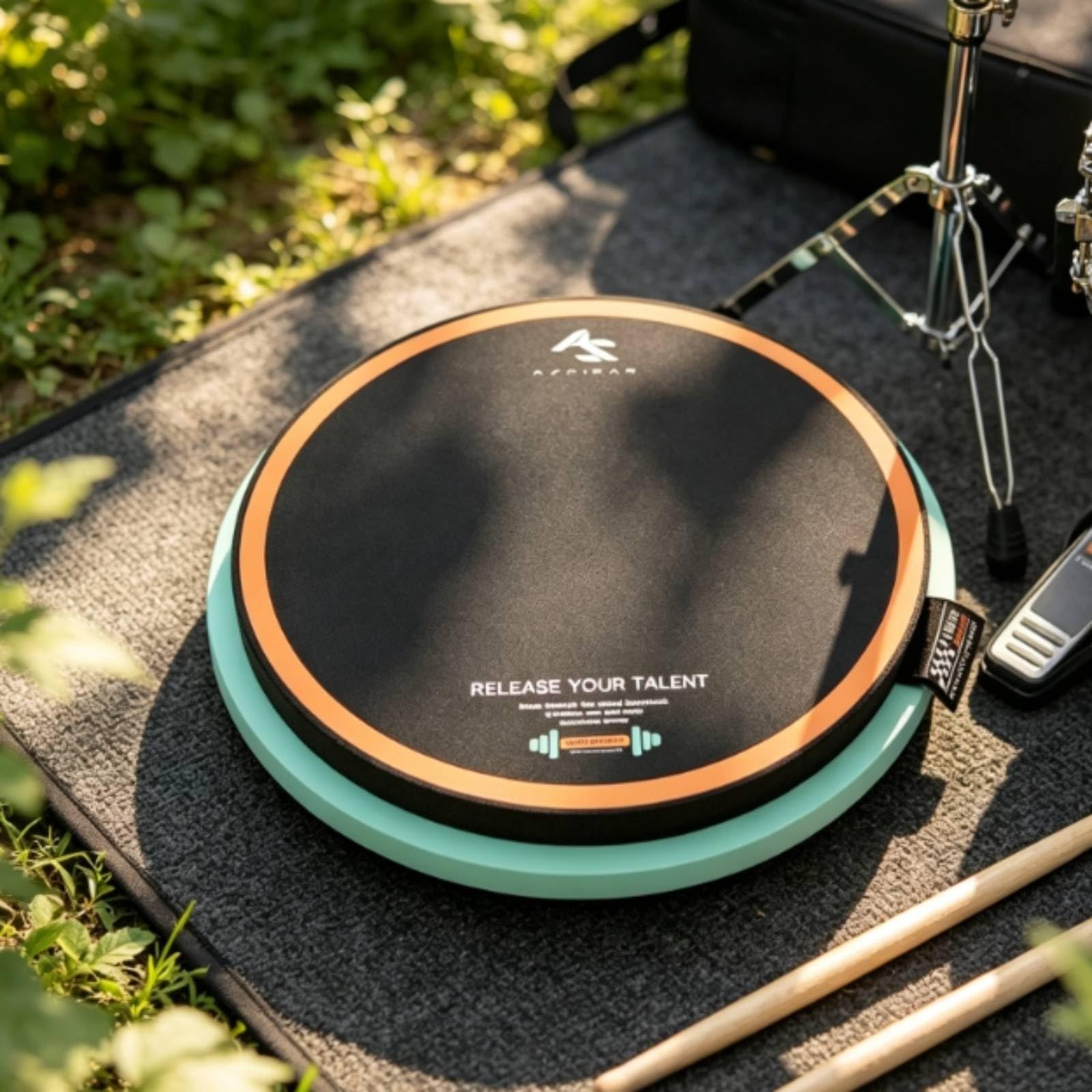 Pad di Allenamento con Bordo Silenziato Percussione Resistente All'abrasione per Batteristi, Studenti di Musica, Casa, Studio