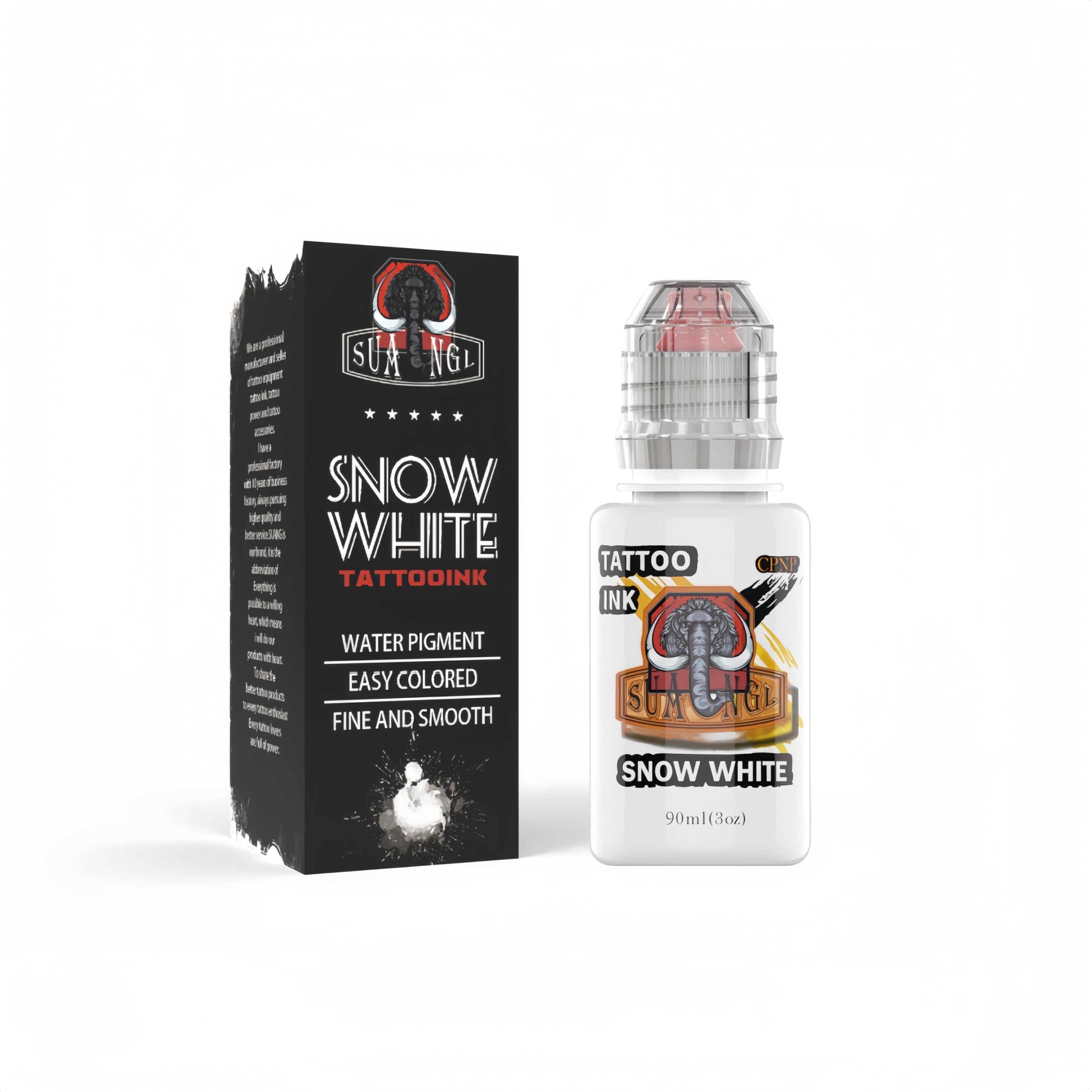 SUANGL Snow White Tattoo Ink, 3 oz, Water Pigment, Fine and Smooth