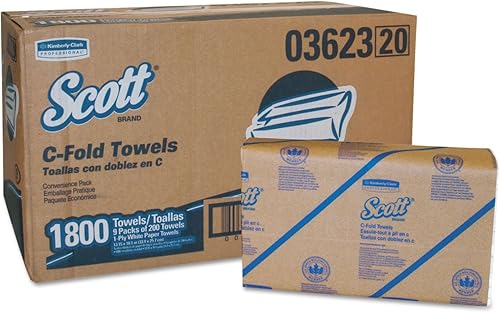 Miniatura 8 de Scott - Juego de 9 toallas de papel de mano plegadas en forma de C, 150 toallas por paquete