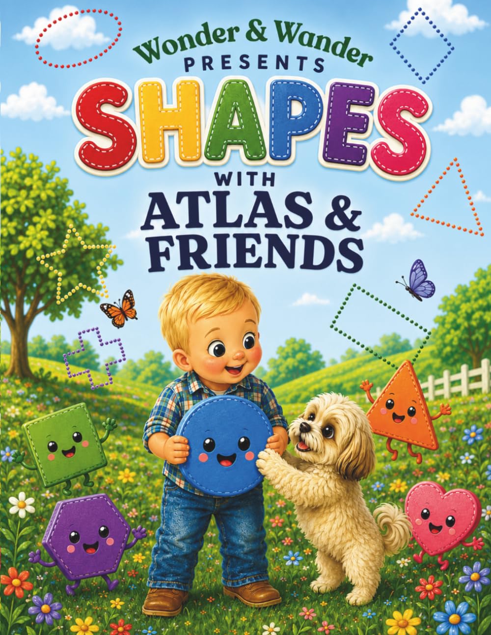 Shapes with Atlas & Friends: Learn, Color, Find & Explore Shapes! A Preschool Activity Book (Wonder & Wander)