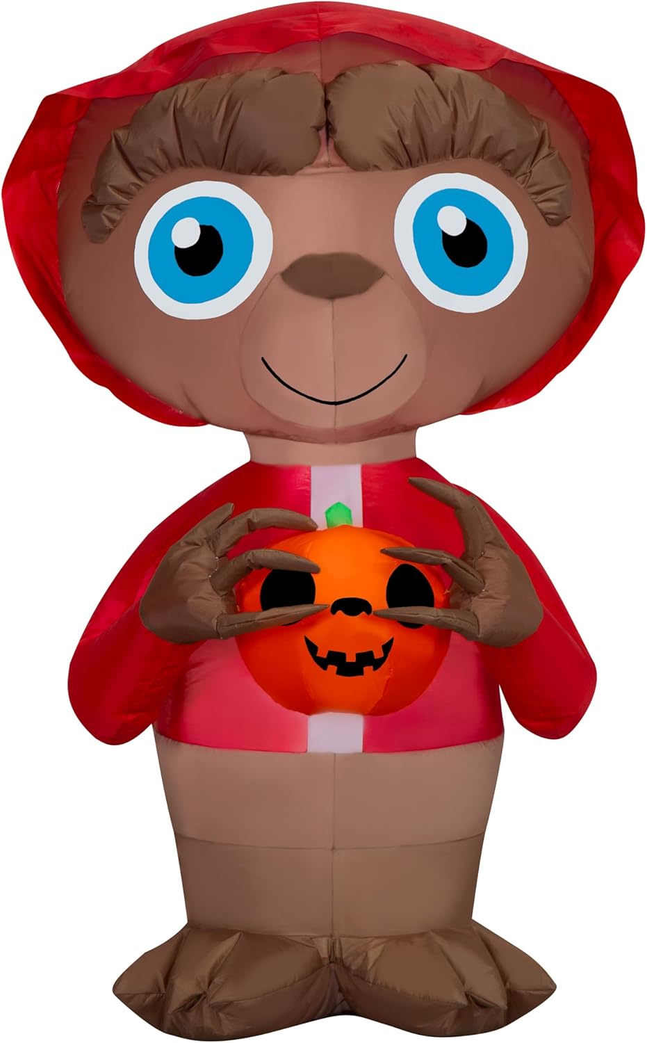 Gemmy E.T. Halloween Inflatable, 3 Ft Tall Lighted Yard Decoration with Jack O'Lantern, Outdoor Decor with Stakes and Tethers