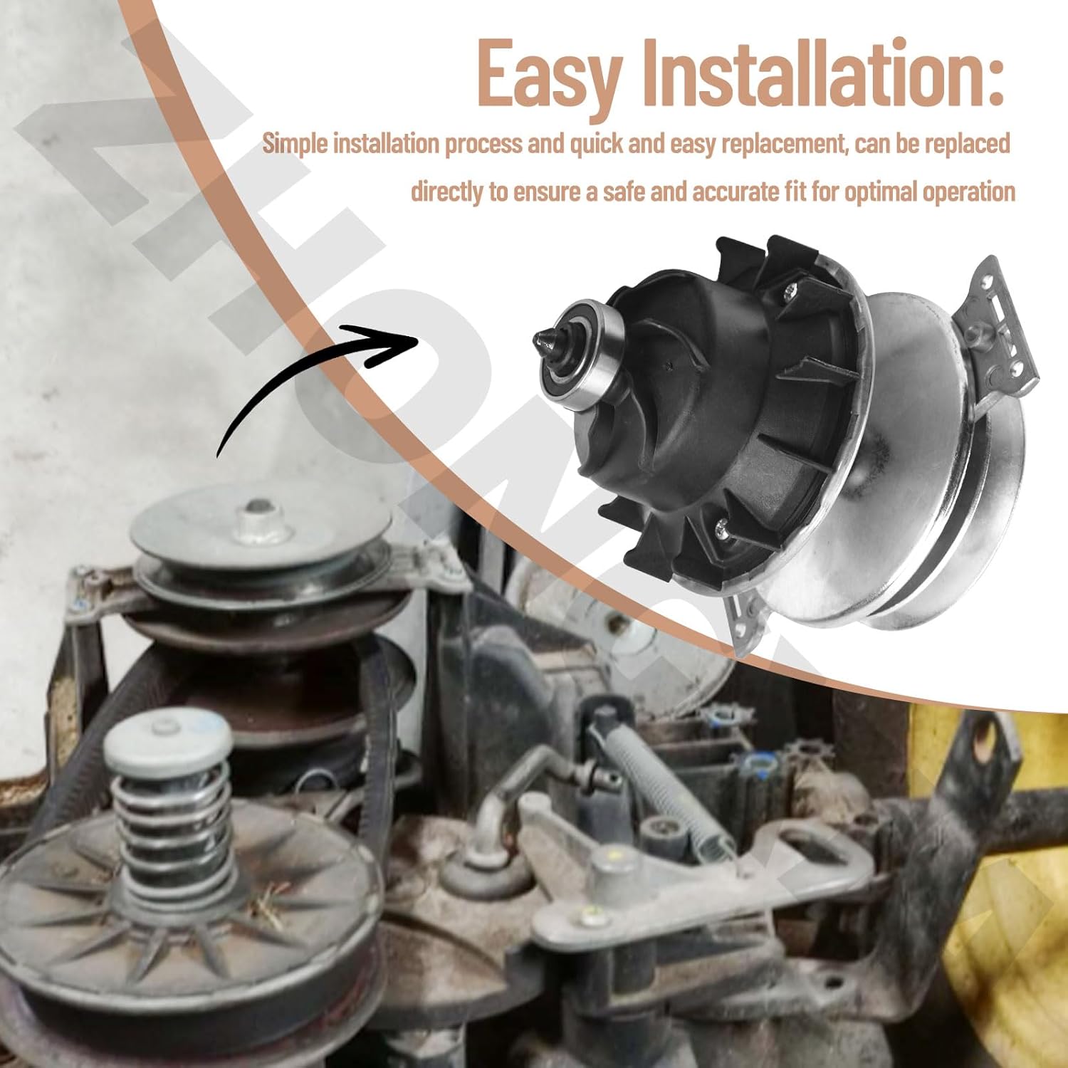 Primary Pulley RT400 GT79398-MIA13031 Compatible with John-Deere RT400 Transmission in E100 and D105 Model Deere Mowers