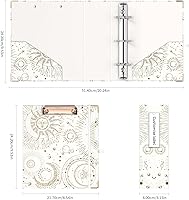 Vista 107 de Ospelelf Mini 3 Ring Binder, 2 Inch, Cute Pink Marble Binder for 5.5" x 8.5" with 5 Tab Dividers, File Folder Labels and Low Profile Clipboards