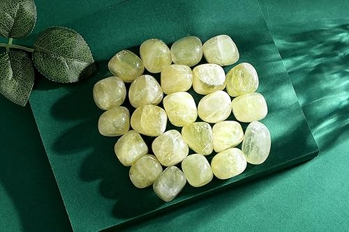 Miniatura 2 de QINJIEJIE Piedras pulidas de citrino de 0.9 libras, piedras preciosas a granel, piedras de cristal curativo, juego de cuarzo, piedra decorativa de