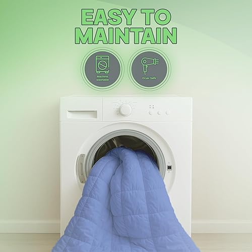 Miniatura 8 de Sacred Thread Edredón reversible para todas las estaciones, suave, ligero, relleno de edredón de bambú refrescante, relleno alternativo de plumón de