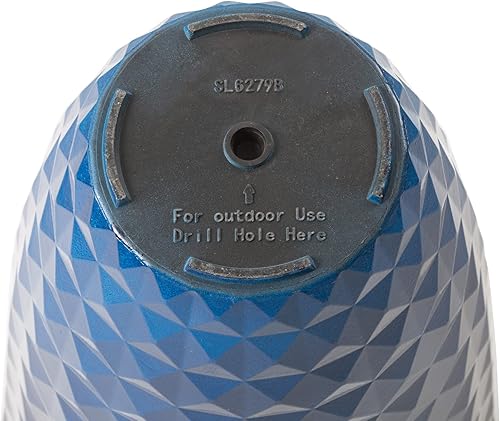 Miniatura 8 de glitzhome Juego de 2 macetas para exteriores, macetas de cerámica sintética con agujeros de drenaje, macetas altas de cerámica con textura de