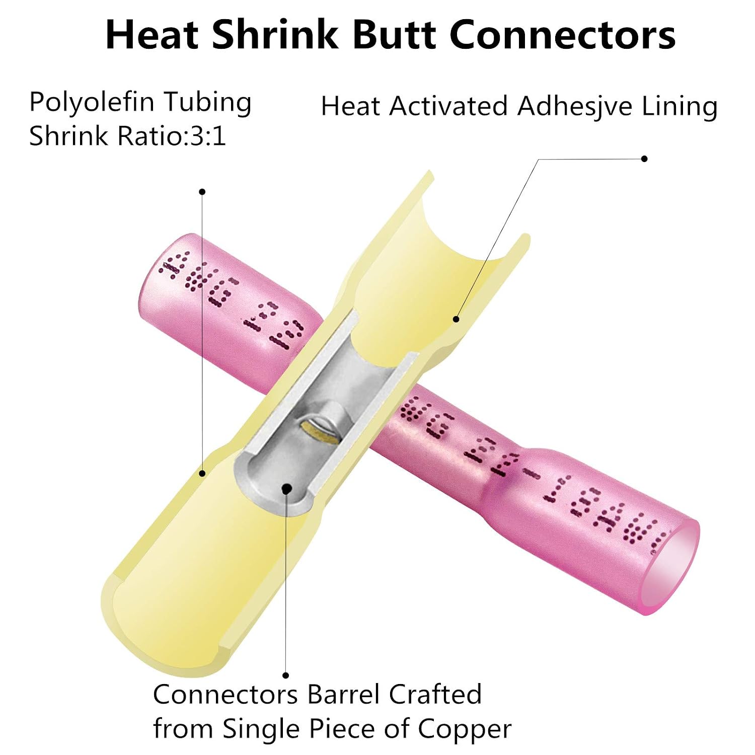 Get Special Price 290 PCS Heat Shrink Wire Connectors Qibaok Insulated Electrical Terminals Kit Waterproof Marine Crimp Connector Assortment Ring Fork Hook Spade Butt Splices